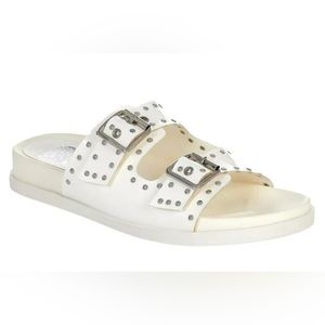 Vince Camuto “Pavey” 2 Band Studded Slide Sandal. Size 10